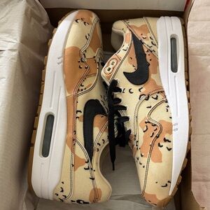Nike Sneakers with Black and Tan Pattern